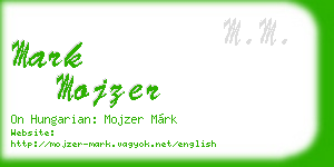 mark mojzer business card